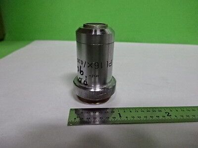 MICROSCOPE PART OBJECTIVE LEITZ WEZLAR GERMANY PL 16X INFINI OPTICS AS IS #AE-14