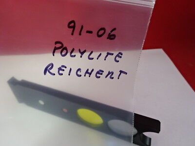 REICHERT LEICA POLYLITE FILTER SLIDE MICROSCOPE PART OPTICS AS IS #91-06