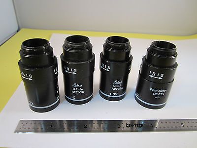 LOT 4 EA EMPTY SHELLS MICROSCOPE OBJECTIVE LEICA PARTS  REPAIR  BIN#C1