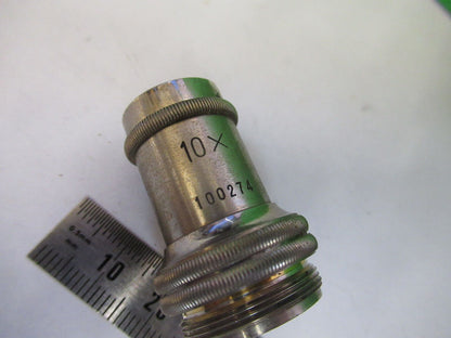 ANTIQUE OLYMPUS JAPAN OBJECTIVE 10X OPTICS MICROSCOPE PART AS PICTURED &R3-B-43