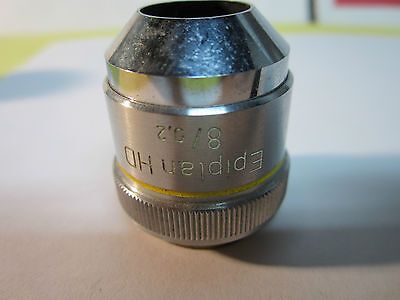 OPTICAL MICROSCOPE OBJECTIVE ZEISS GERMANY HD EPIPLAN 8X OPTICS BIN#AXIO