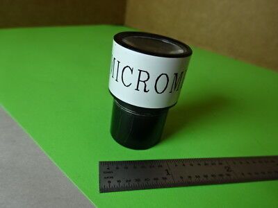 W10X HE WITH MICROMETER POINTER EYEPIECE OPTICS MICROSCOPE PART AS IS #L5-B-33