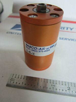 FABCO-AIR PNEUMATIC AIR MINI PANCAKE CYLINDER OPTICS POSITIONING I-5-X NEW