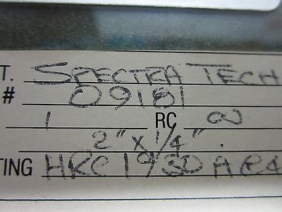 OPTICAL FLAT SPECTRA TECH COATED LASER OPTICS AS IS BIN#R5-26