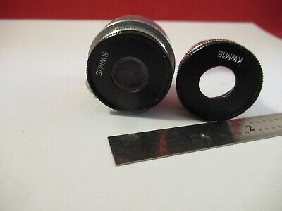 LOT 2 EA KWM15 15X EYEPIECE MICROSCOPE PART OPTICS AS PICTURED &1E-B-15