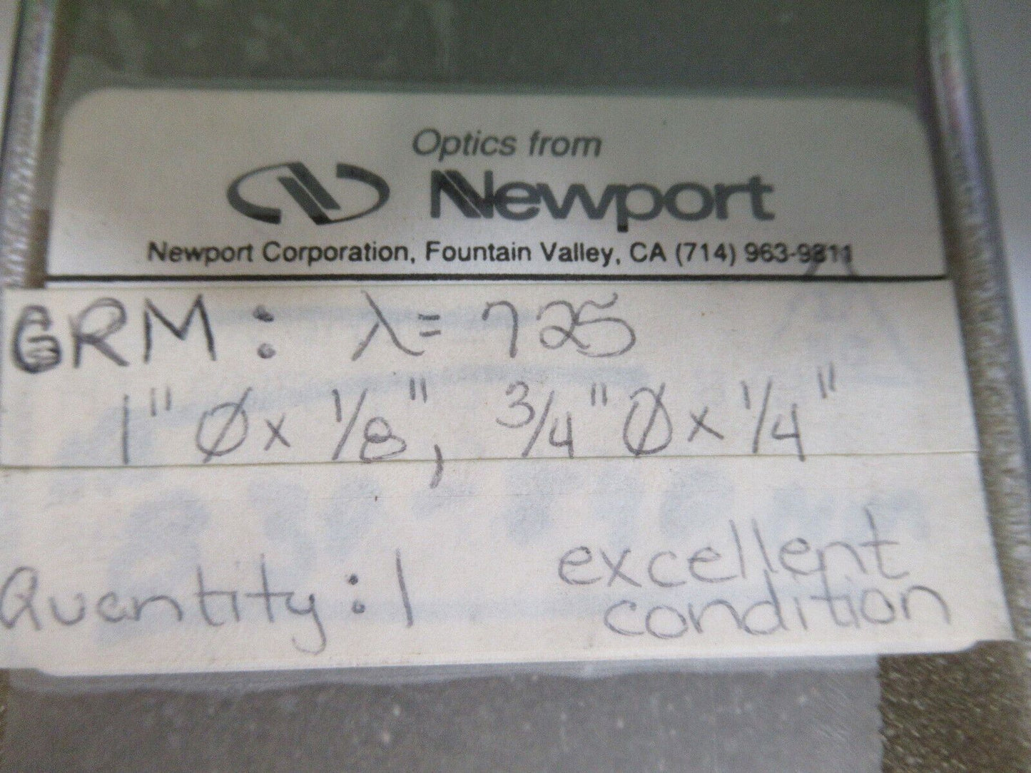 OPTICAL LENS STRUCTURE 725nm chip on edge OPTICS AS PICTURED &H3-A-90