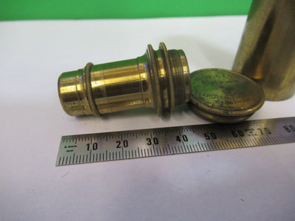 ANTIQUE BRASS RARE COLLINS LONDON OBJECTIVE MICROSCOPE PART AS PICTURED #R1-B-08