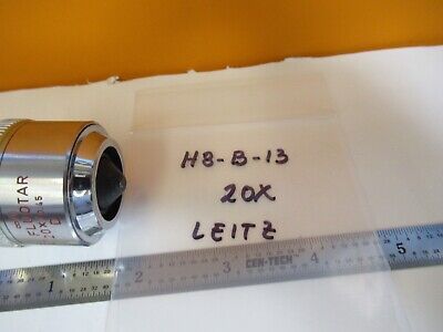 LEITZ LEICA OBJECTIVE D FLUOR 20X OPTICS MICROSCOPE PART AS PIC &H8-B-13