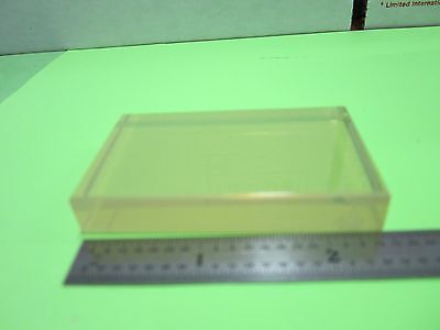 OPTICAL ZERODUR BRICK POLISHED + DULL SURFACES [CHIPPED] LASER OPTICS BIN#37-22