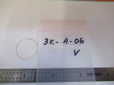 OPTICAL GLASS FLAT LENS MICROSCOPE PART OPTICS AS IS &3K-A-06