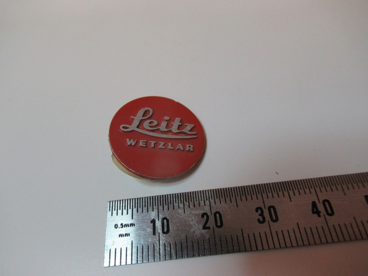 LEITZ WEZTLAR GERMANY ALUMINUM LOGO MICROSCOPE PART AS PICTURED &14-B-25