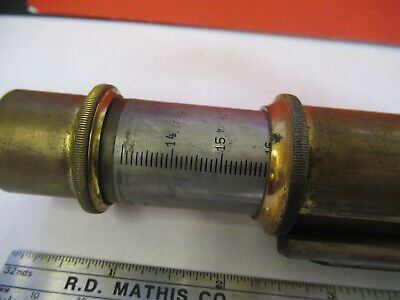 ANTIQUE MICROSCOPE PART LEITZ GERMANY BRASS TUBUS LIMB AS PICTURED &13-FT-19