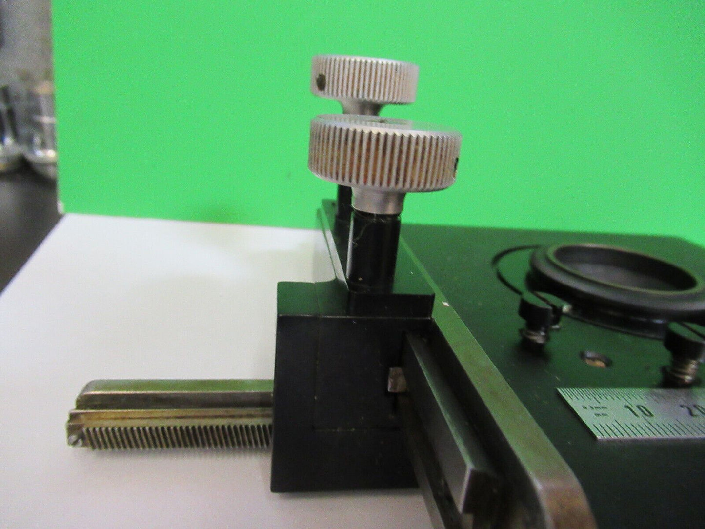 BAUSCH LOMB VINTAGE STAGE TABLE XY ANTIQUE MICROSCOPE PART AS PICTURED &Q4-A-44