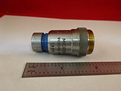 MICROSCOPE PART VICKERS ENGLAND UK OBJECTIVE MICROPLAN 20X OPTICS AS IS #21-A-22