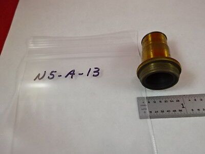 MICROSCOPE PART ANTIQUE BRASS OBJECTIVE SPENCER 10X BUFFALO OPTICS AS IS N5-A-13