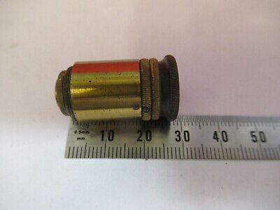 ANTIQUE BRASS NACHET OBJECTIVE FRANCE MICROSCOPE PART AS PICTURED &F6-B-18