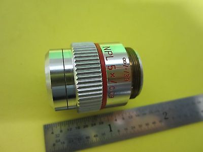 MICROSCOPE LEITZ GERMANY OBJECTIVE NPL 5X INFINITY OPTICS BIN#11-DT-X