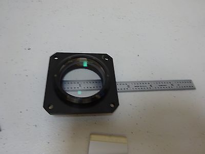 OPTICAL LARGE MOUNTED MIL SPEC CONVEX LENS LASER OPTICS AS IS BIN#D7-E-07