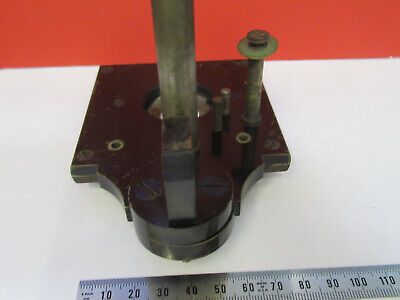 ANTIQUE BRASS BAUSCH LOMB STAGE TABLE MICROSCOPE PART AS PICTURED F6-B-108