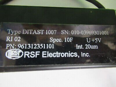 RSF ELECTRONICS DITAST 1007 10F POSITIONING MICROSCOPE PART AS PICTURED R9-A-58