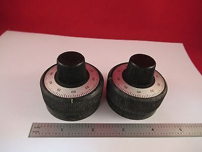 AS PICTURED PAIR MICROSCOPE PART KNOBS ZEISS GERMANY OPTICS a#F7-02