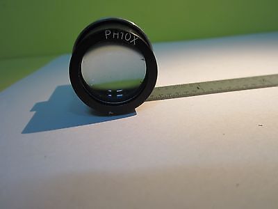 MICROSCOPE EYEPIECE PH10X + RETICLE MICROMETER OPTICS AS IS BIN#32-B-10