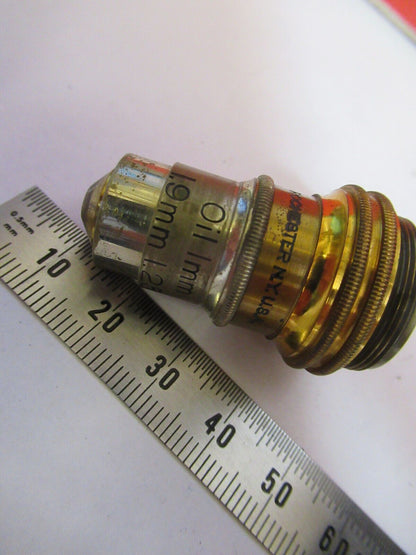 ANTIQUE  BAUSCH LOMB LENS 97X  OBJECTIVE MICROSCOPE PART AS PICTURED #R3-C-61