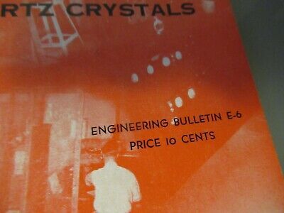 VINTAGE BROCHURE 1940 BLILEY ELECTRIC QUARTZ CRYSTAL FREQUENCY CONTROL #2 AS PIC