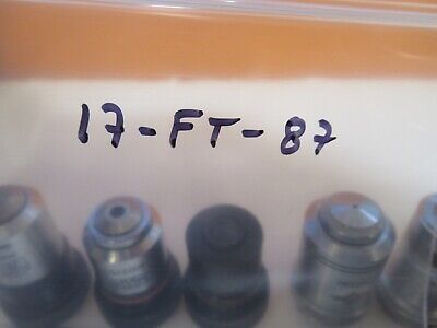 LOT 5 EA OBJECTIVE LENSES OPTICS MICROSCOPE PART AS PICTURED &17-FT-87