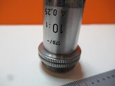 ANTIQUE OBJECTIVE LEITZ 10X "3" /170 OPTICS MICROSCOPE PART AS PICTURED &16-B-74