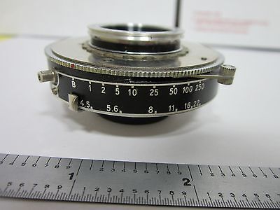 OPTICAL VINTAGE CAMERA SHUTTER + LENS KINN PARIS FRANCE OPTICS  BIN#P2-A-06