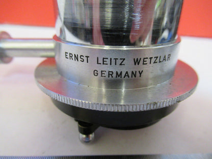 LEITZ WETZLAR GERMANY CONDENSER + IRIS  MICROSCOPE PART AS PICTURED &P8-A-92