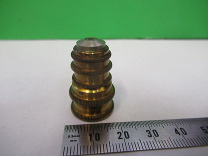 ANTIQUE BRASS REICHERT AUSTRIA OBJECTIVE RARE MICROSCOPE PART AS PICTURED 5-B-12