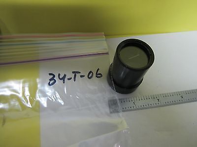 MICROSCOPE PART EYEPIECE MITUTOYO JAPAN SWF 10X + RETICLE OPTICS BIN#34-T-06