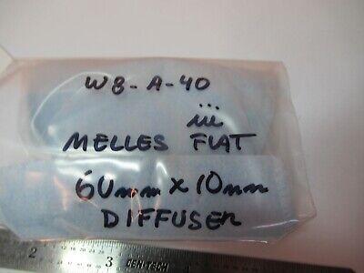 OPTICAL FLAT DIFFUSER GLASS MELLES GRIOT OPTICS AS PICTURED &W8-A-40