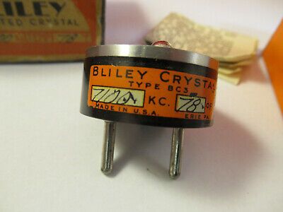 BLILEY ELECTRIC 7100 KC BC3  + BOX ANTIQUE QUARTZ CRYSTAL FREQUENCY #FT-1-B