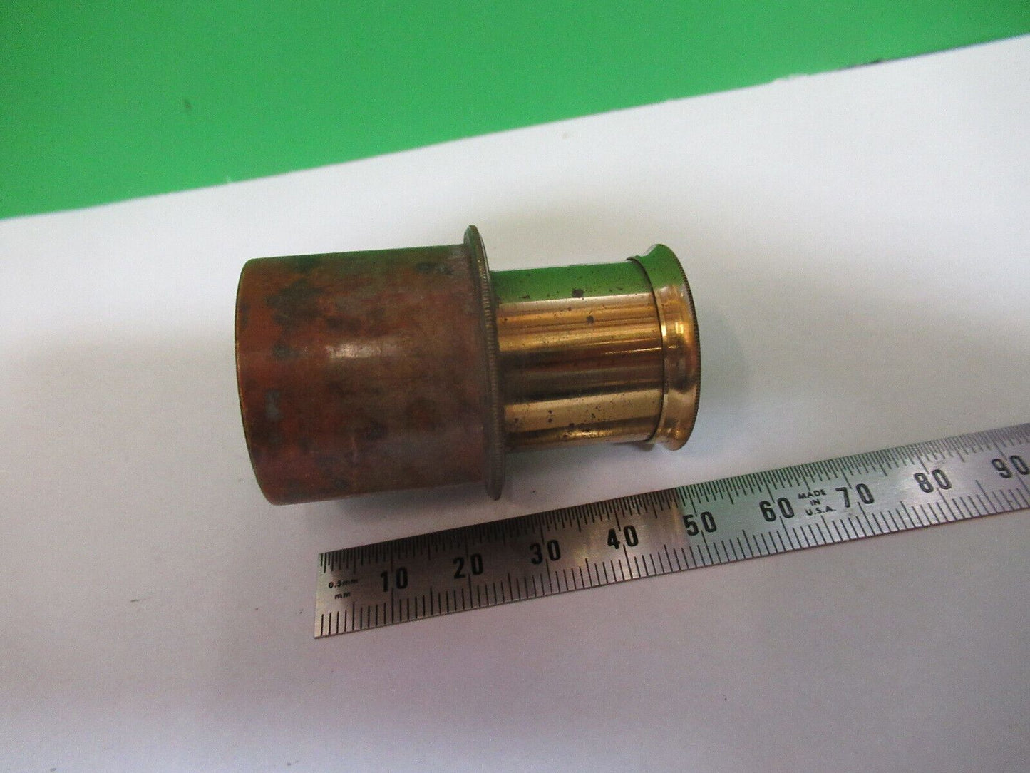 ANTIQUE BRASS RARE UK ENGLAND EYEPIECE MICROSCOPE PART AS PICTURED P2-B-64