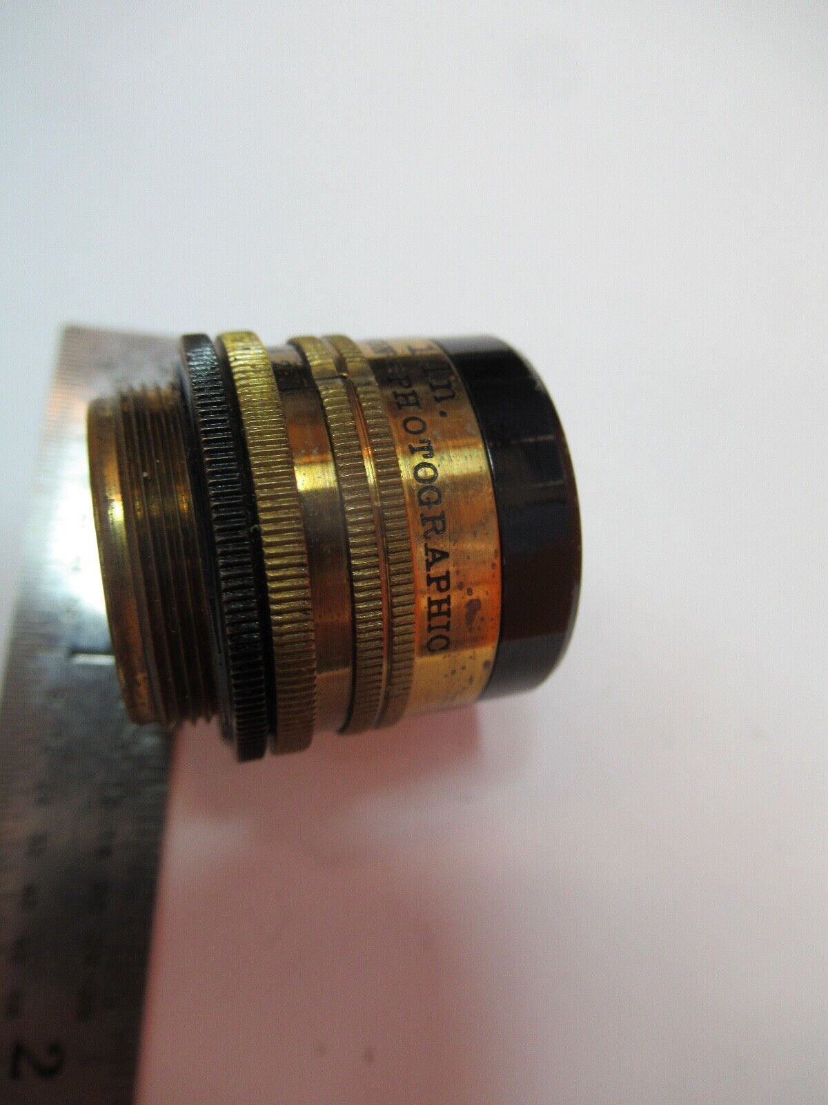 RARE BAUCH LOMB OBJECTIVE 1 IN IRIS PROJECTION MICROSCOPE PART AS PIC &A2-A-11