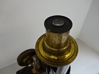 MICROSCOPE VINTAGE R FUESS BERLIN ANTIQUE BRASS GERMANY OPTICS AS IS #TB-4