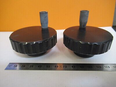 PAIR OF ALUMINUM KNOBS NIKON or ZEISS MICROSCOPE PART AS PICTURED #R5-A-69