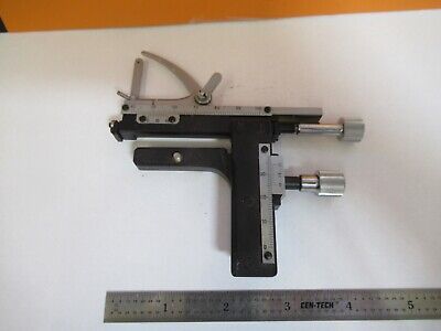 ANTIQUE JAPAN STAGE CLIPS XY MICROMETER MICROSCOPE PART AS PICTURED &FT-1-A-45