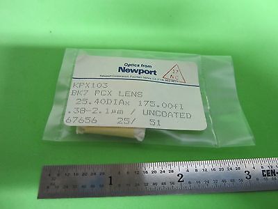 OPTICAL NEWPORT BK7 CONVEX LENS 25.4 mm DIAMETER FL 175mm LASER OPTICS BIN#40-88