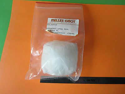 OPTICAL MELLES GRIOT LENS ASPHERIC 60 mm DIAMETER FL 43 mm LASER OPTICS BN#D3-17