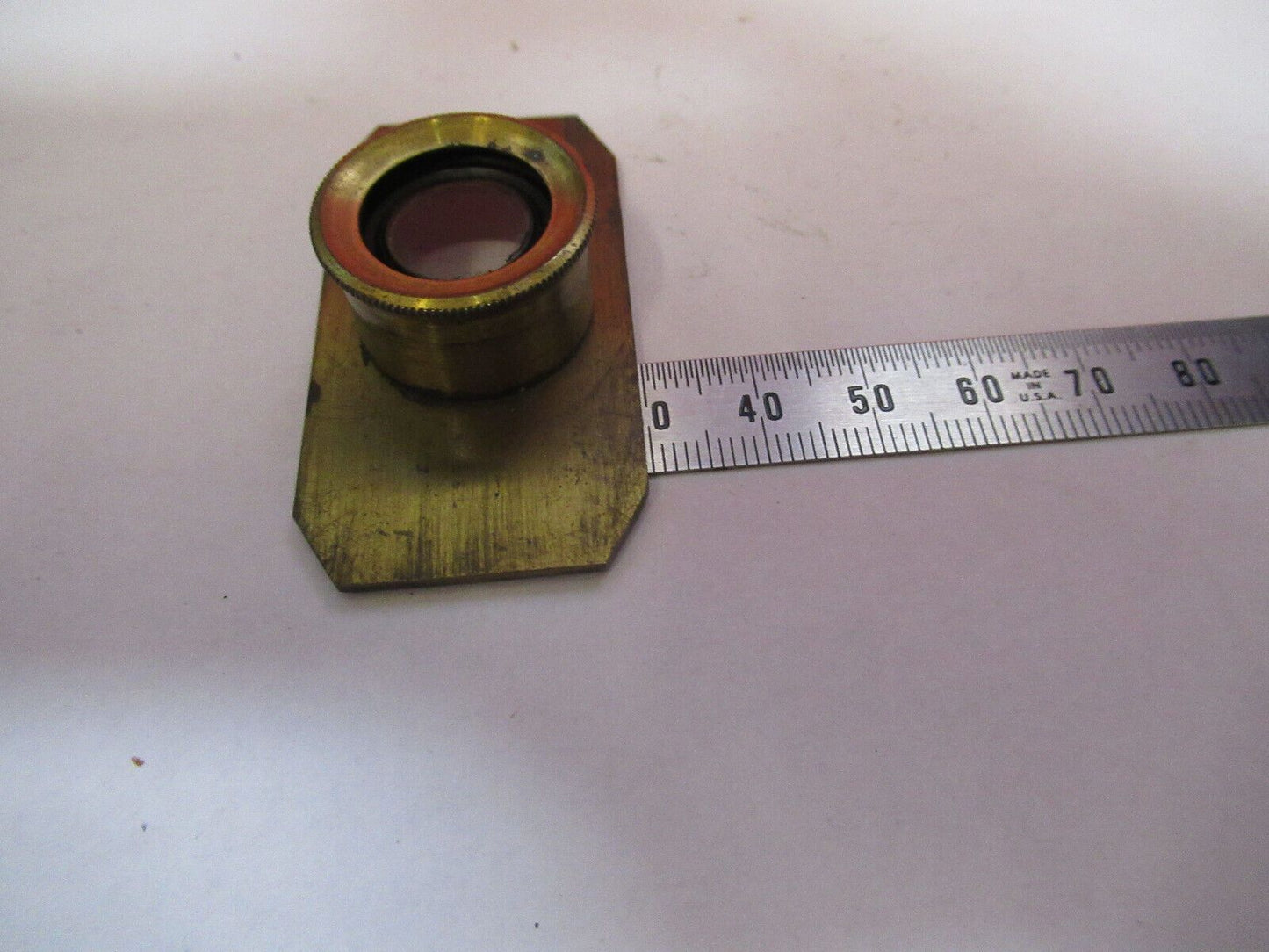 ANTIQUE BRASS COMPRESSORIUM  SLIDE UK MICROSCOPE PART AS PICTURED &S9-A-65