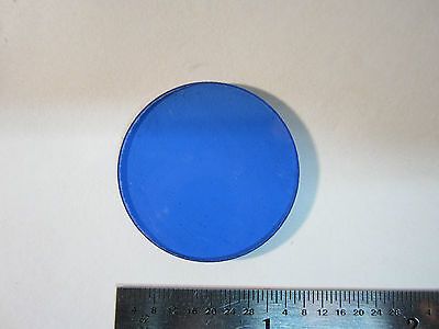 OPTICAL MICROSCOPE PART BLUE FILTER OPTICS BIN#24-53-3 i