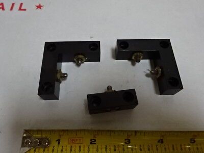 OPTICAL STOPPER ADJUSTMENT ALUMINUM BLOCKS FIXTURE OPTICS AS IS #96-91