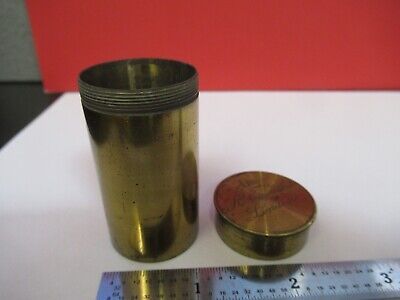 ANTIQUE BRASS HENRY CROUCH LONDON EMPTY OBJECTIVE CANISTER AS PICTURED &Q1-A-05