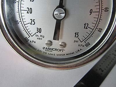 MANOMETER VACUUM + PRESSURE ASHCROFT  BIN#E3-02