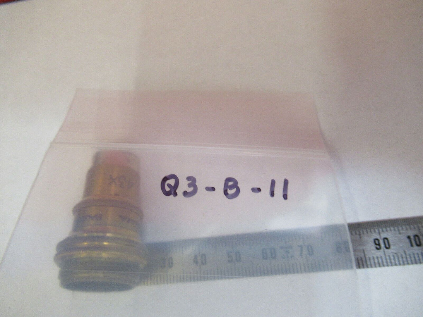 BAUSCH LOMB ANTIQUE BRASS OBJECTIVE MICROSCOPE PART AS PICTURED 43X Q3-B-11