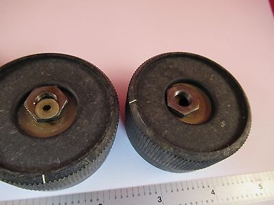 AS PICTURED PAIR MICROSCOPE PART KNOBS ZEISS GERMANY OPTICS a#F7-02